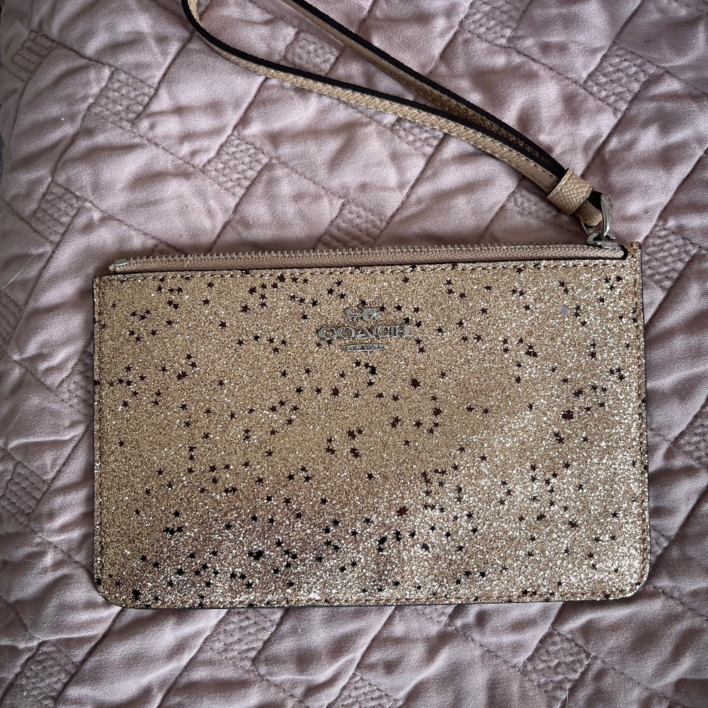 Coach Glitter Wristlet